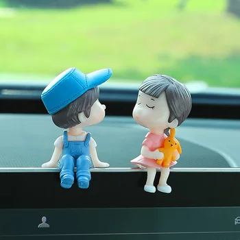 Couples Car Dashboard Accessories Blue