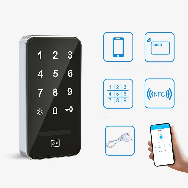 TTLock Bluetooth APP Password Drawer Lock Cabinet Lock GYM Bathroom Electronic Digital Locker Wooden Smart Fingerprint
