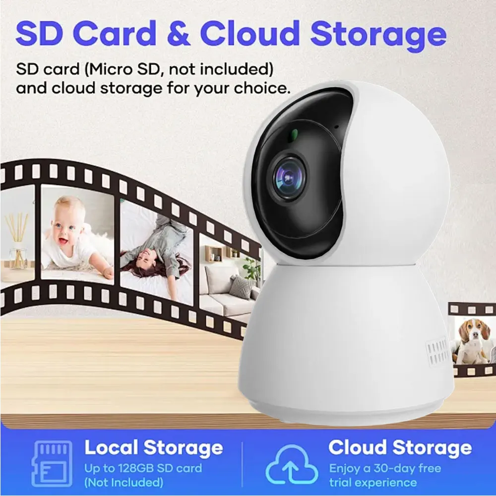 5MP Tuya 360° Smartlife Home Security WIFI PTZ Camera Mini PTZ 5MP 5 Megapixel Auto Tracking Night Vision Baby Monitor 6