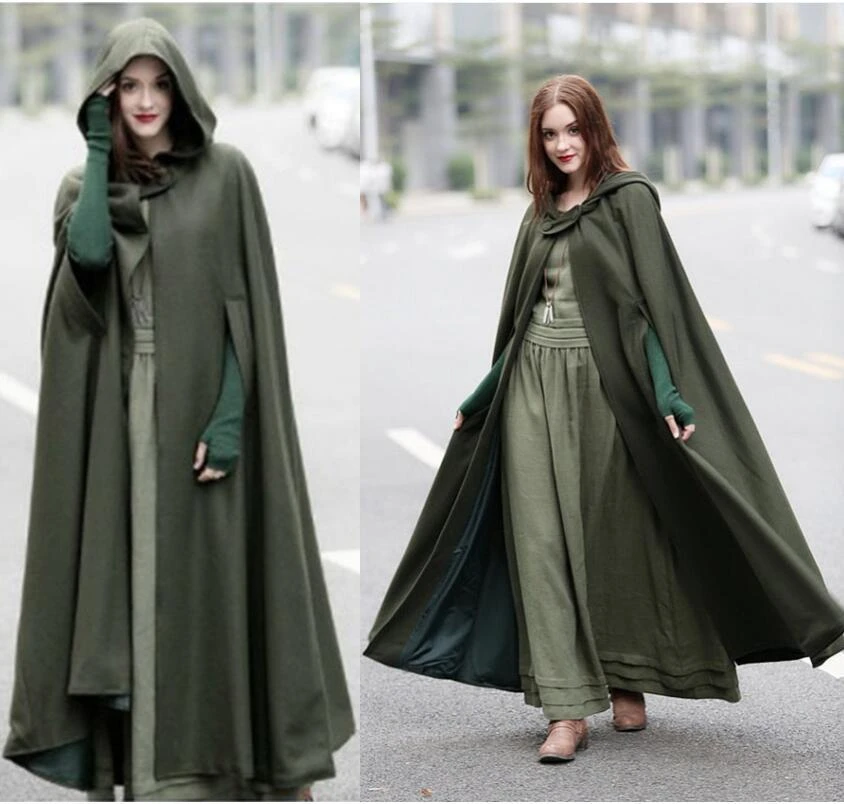 Winter Mantel Hooded Vrouwen Gothic Cape Vrouwen Trenchcoat Open Vest Jas Cape Mantel Poncho - Wool & Blends - AliExpress