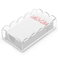 New Acrylic Acrylic Napkin Holder Handmade Tabletop Bathroom Scalloped Tray Napkin Tissue Storage Rack Disposable Paper 1
