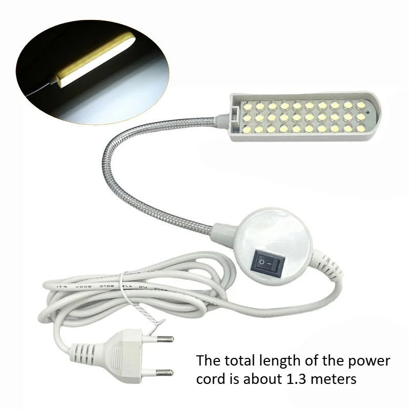 Portable LED Sewing Machine Light with Flexible Gooseneck