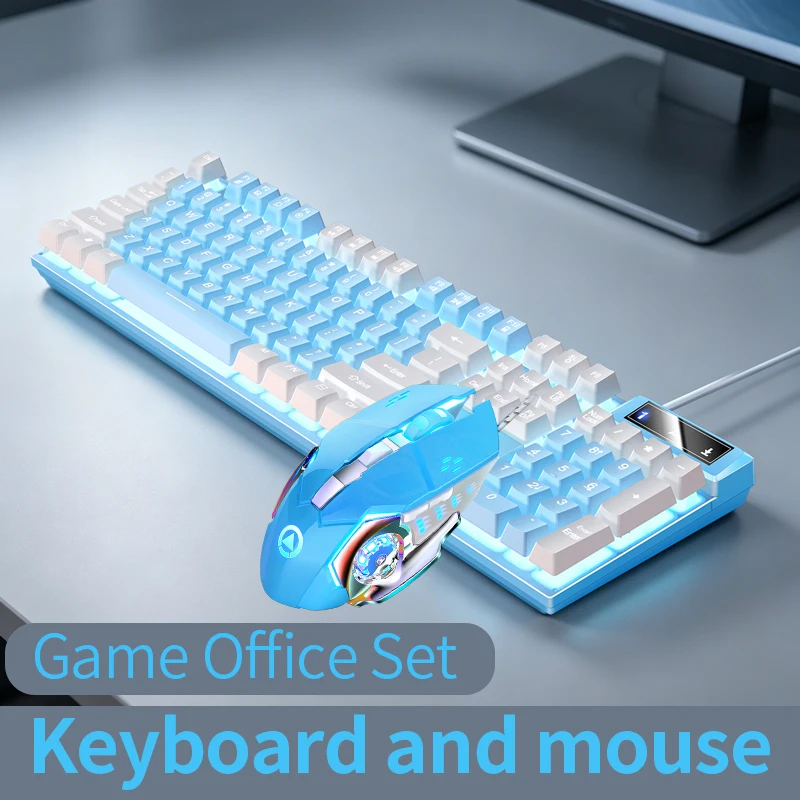 Enhanced Luminous Wired Gaming Keyboard and Mouse Set