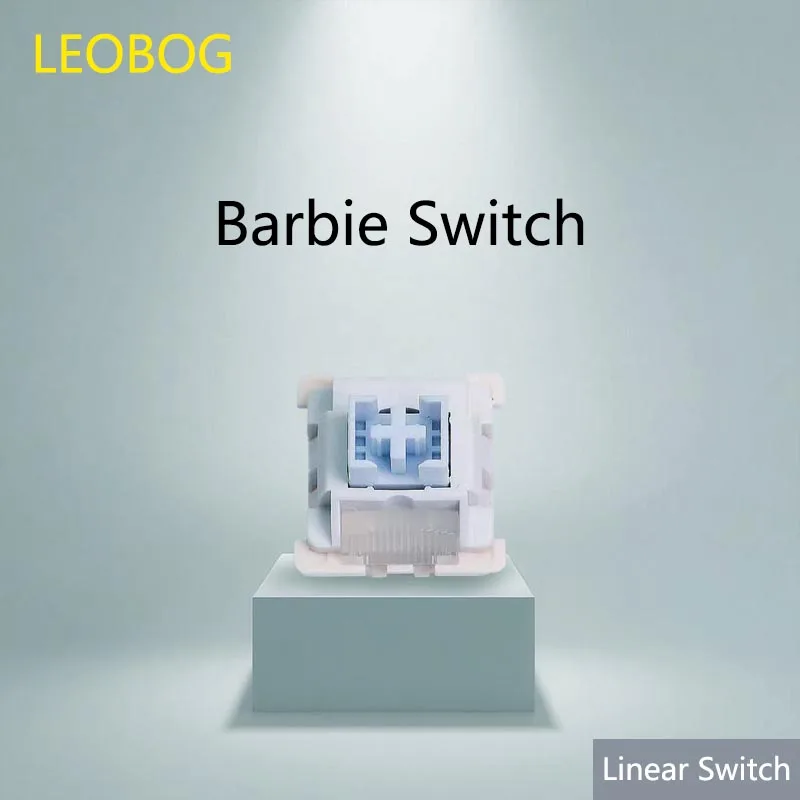 LEOBOG Barbaby HIFI 리니어 스위치 5핀 RGB 트리거 28g 빠른 POM 핫스왑 기계식 키보드 게임용 스위치 공장 윤활