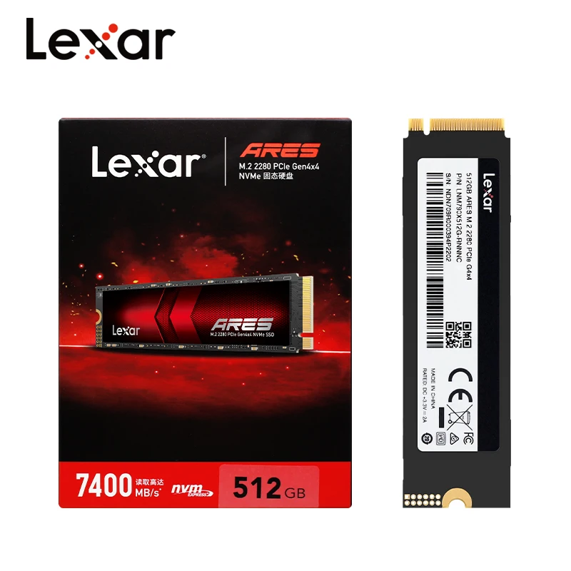 内蔵型SSD Lexar ARES M.2 2280 SSD 4TB Lexar ARES 4TB SSD M2 2280 512GB 1TB 2TB PCIe 4x4 NVMe Internal