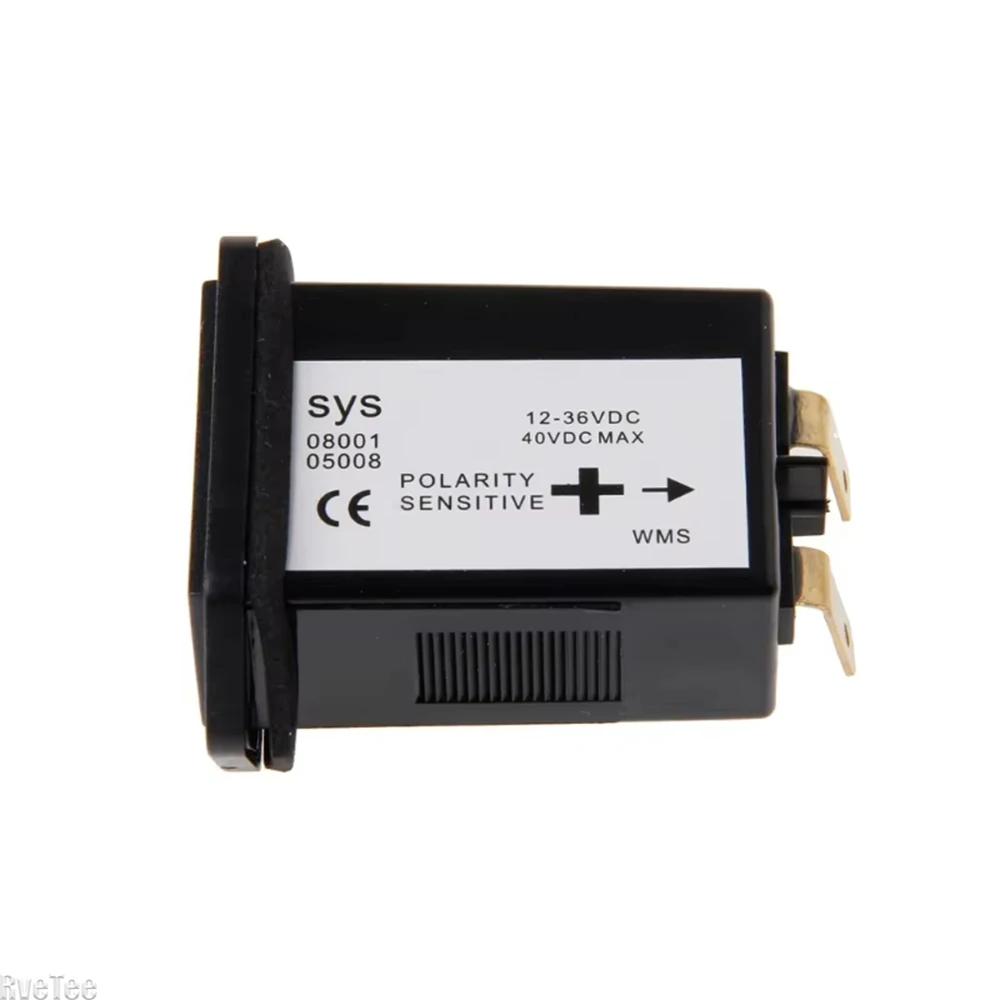 전문가용 라운드형 시간계 AC/DC 12V-36V 엔진 게이지 테스터 (보트, 자동차, ATV, UTV, 스노모빌, 잔디깎이, 발전기용)