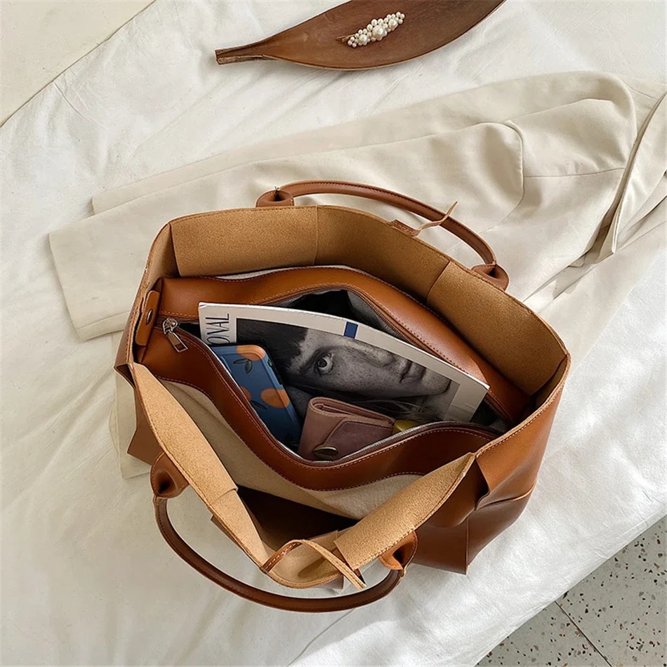 Handbag Tote Bag Famous Brand Large Weave Tote Bags Leather Shoulder Bags for Women Designer Luxury Lady Top-handle Luxury Sac