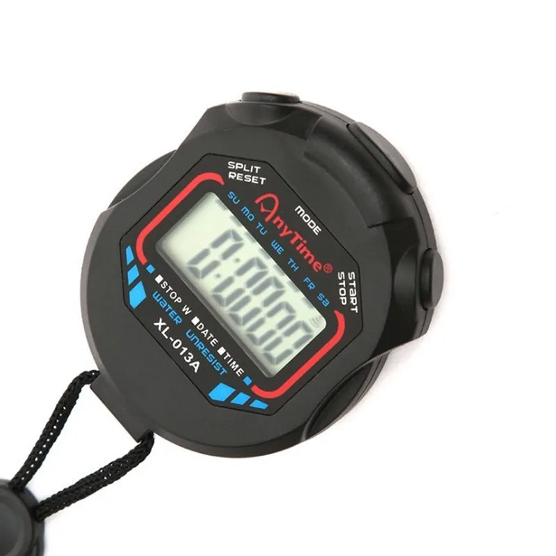 Classic Waterproof Digital Professional Handheld LCD Handheld Sports Stopwatch Timer Stop Watch With String For Sports 6
