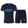2024 New Men's Black Jey Uso Yeet T-Shirt Shorts Set Summer Short Sleeve Men Overiszed Suits 2024 New Causal Clothing Sets 2