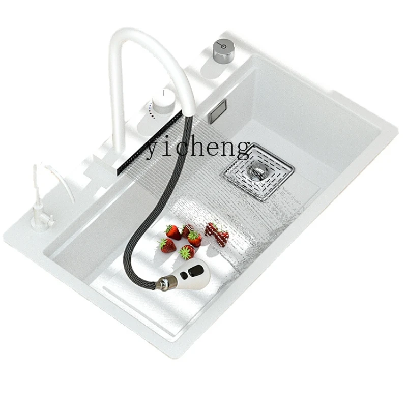 

Кварцевая раковина XL, белая большая раковина для кухни, раковина для овощей, раковина для мытья овощей