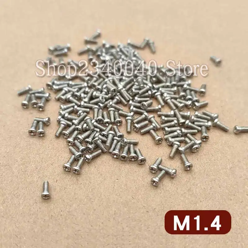 50/100Pcs Mini Micro Screws 304 Stainless Steel M1.4*2-16Mm Cross Pan Head Screws Phillips Round Bolts For Electronic Products