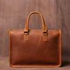 LUOKIR Real Leather Handbag Men Vintage Crazy Horse Cowhide Office Computer Bag Simplicity Business Briefcase For 14 Inch Laptop 3