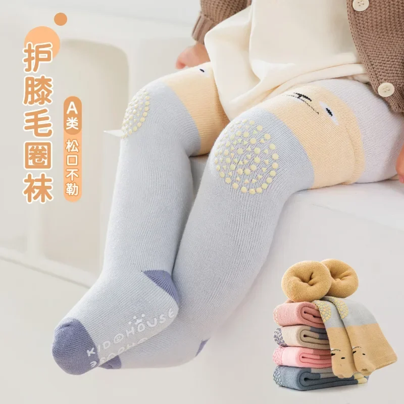 

Autumn and Winter Wool Circle Thickened Baby Socks Newborn Stockings Baby Non-slip Knee Pads Children's Floor Socks