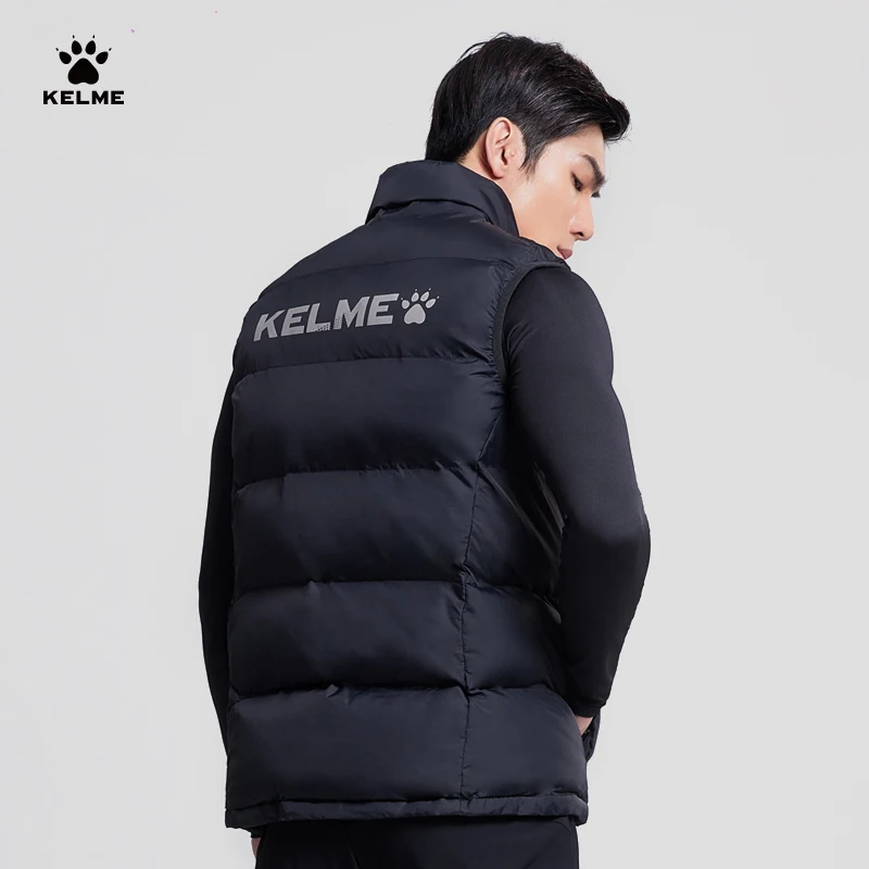 Men Winter Down Vest Sport Training Lightweight Waterproof Outwear Short Stand Collar Casual Coat Windproof Warm Jacket