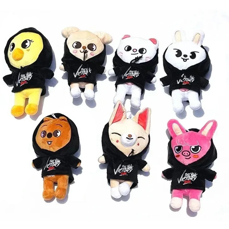 

20 см Kpop Skz Мультяшные мягкие животные плюшевые SK куклы игрушки Kawaii JYP взрослые страстные фанаты брелок Подвеска подарки для детей