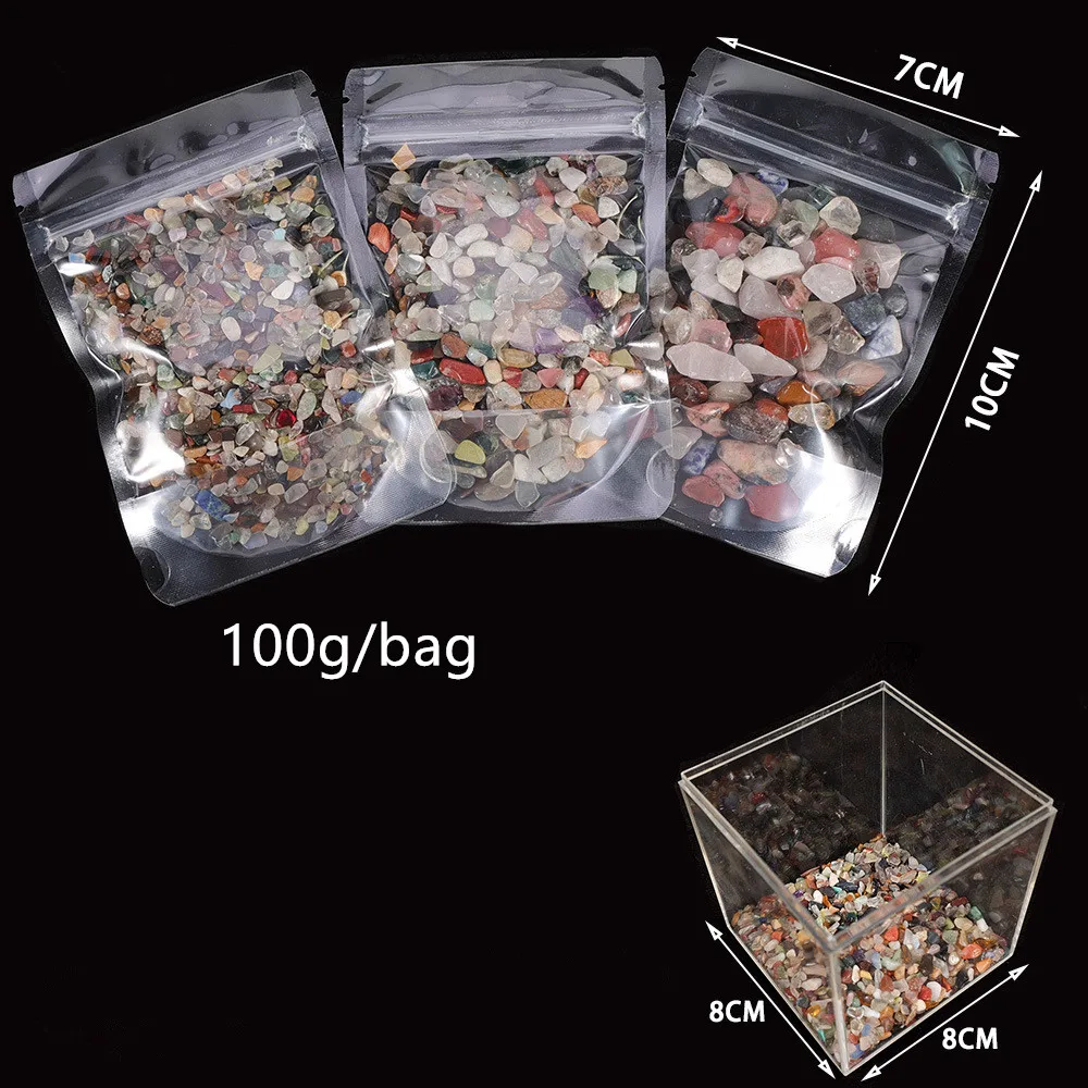 Natural Stone Gravel Crystal Chips Irregular Amethysts Quartz Stone for DIY Fish Tank Bonsai Decor