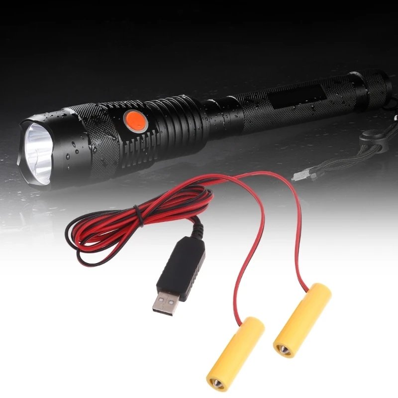 LED 조명 시계용 2in1 USB 전원 공급 장치 케이블 USB 1.5V AA LR6 배터리