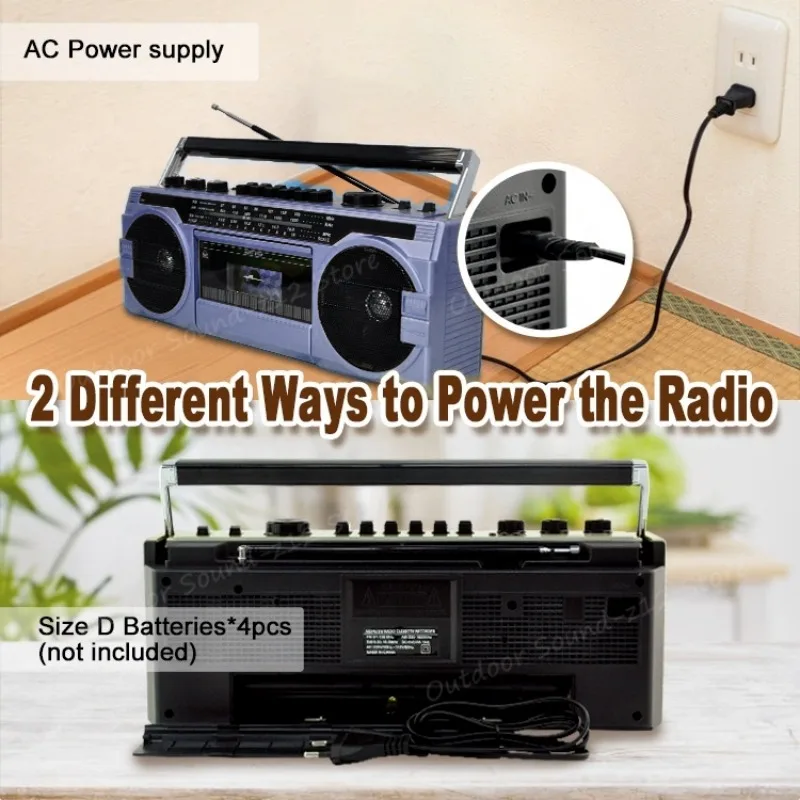 Cassette Recorder Player Multiband Radio Cassette Recorder Support USB TF Card Music Player with Bluetooth Speakers bluetooth speaker portable speaker audio speakers cd player cassette adapter converter