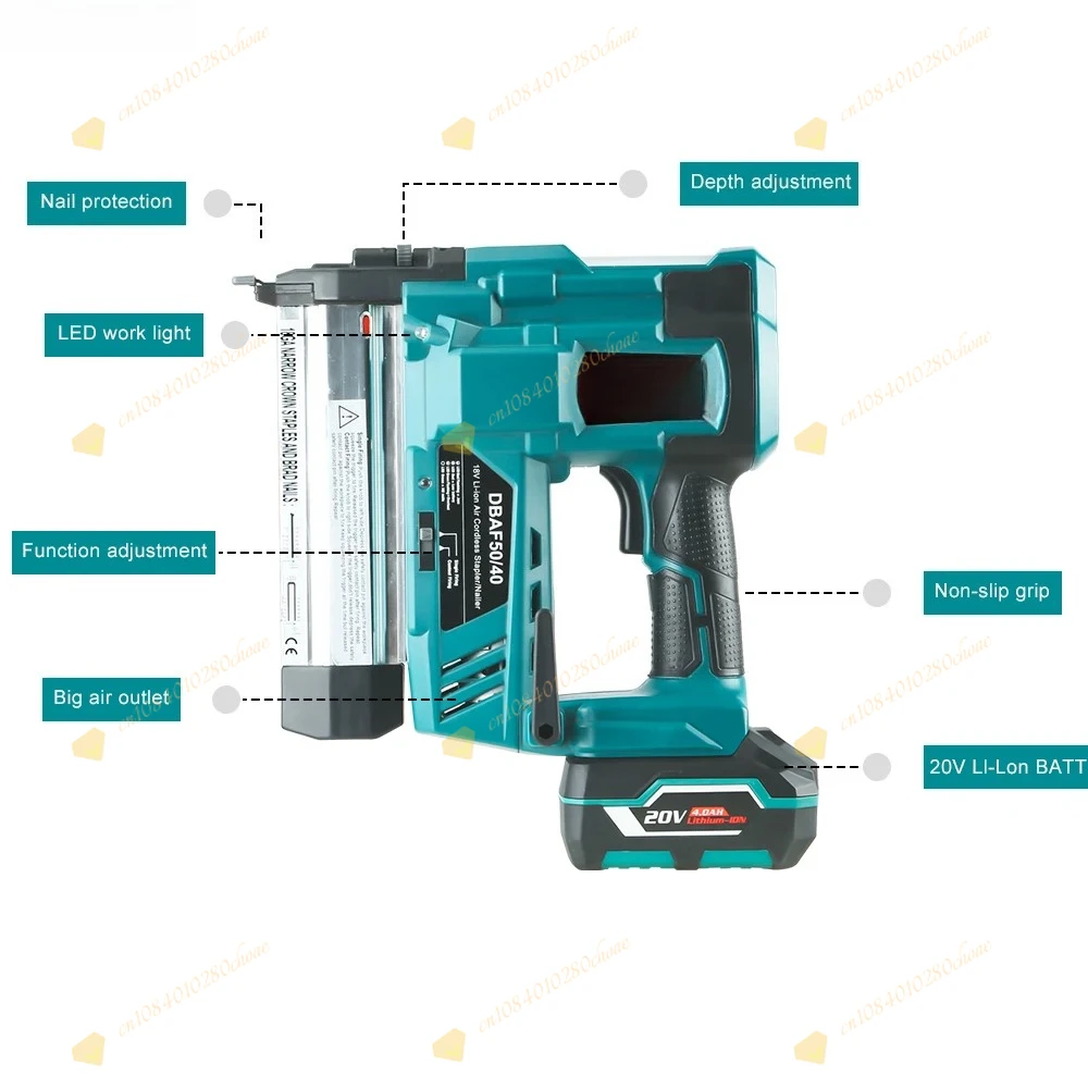2 In 1 Framing Nail Gun And Staple 20v Cordless Nailer Battery Power Tool Nail G