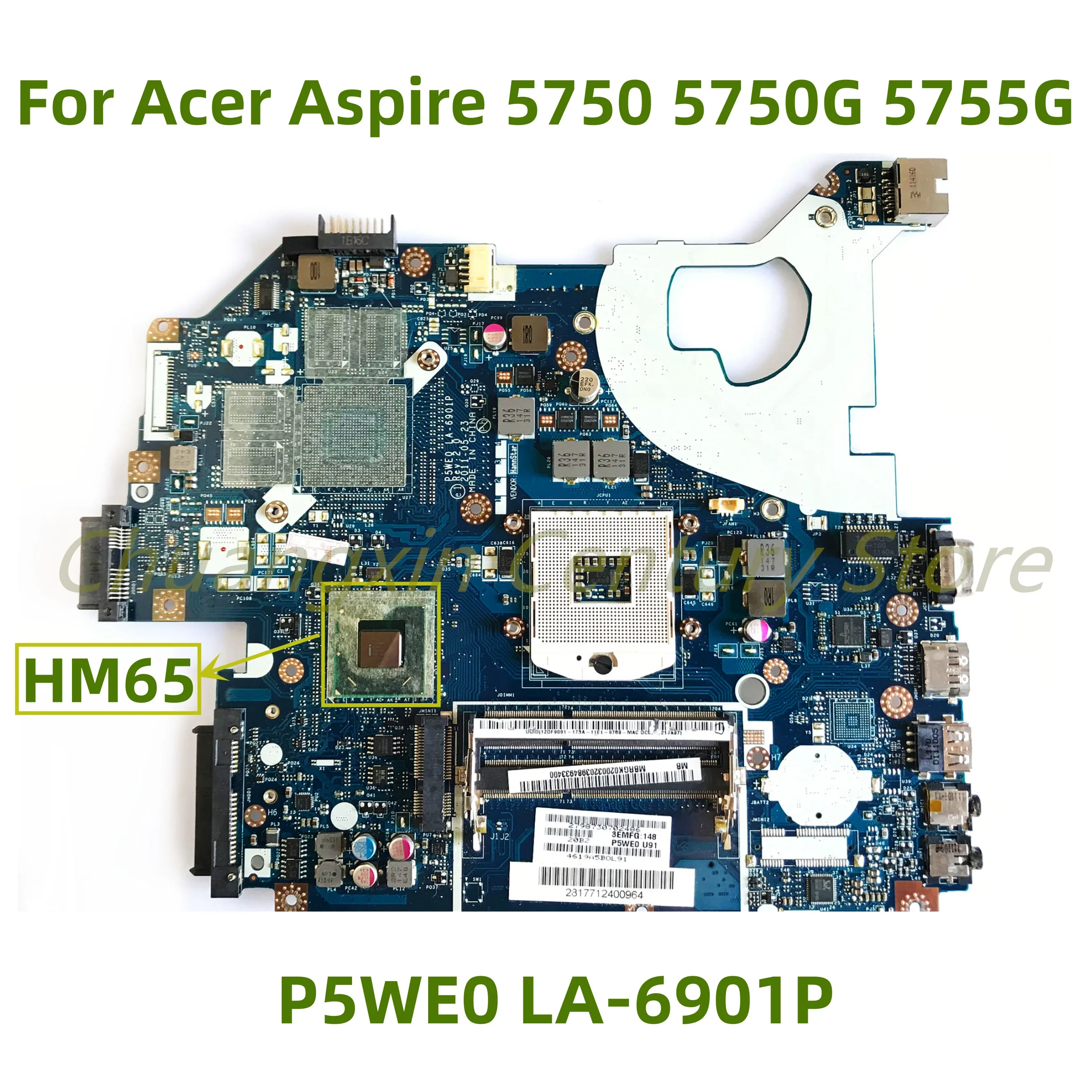 

Подходит для ноутбука Acer ASPIRE 5750 5750G 5755G, материнская плата P5WE0 LA-6901P с HM65 100% протестирована на полную работу
