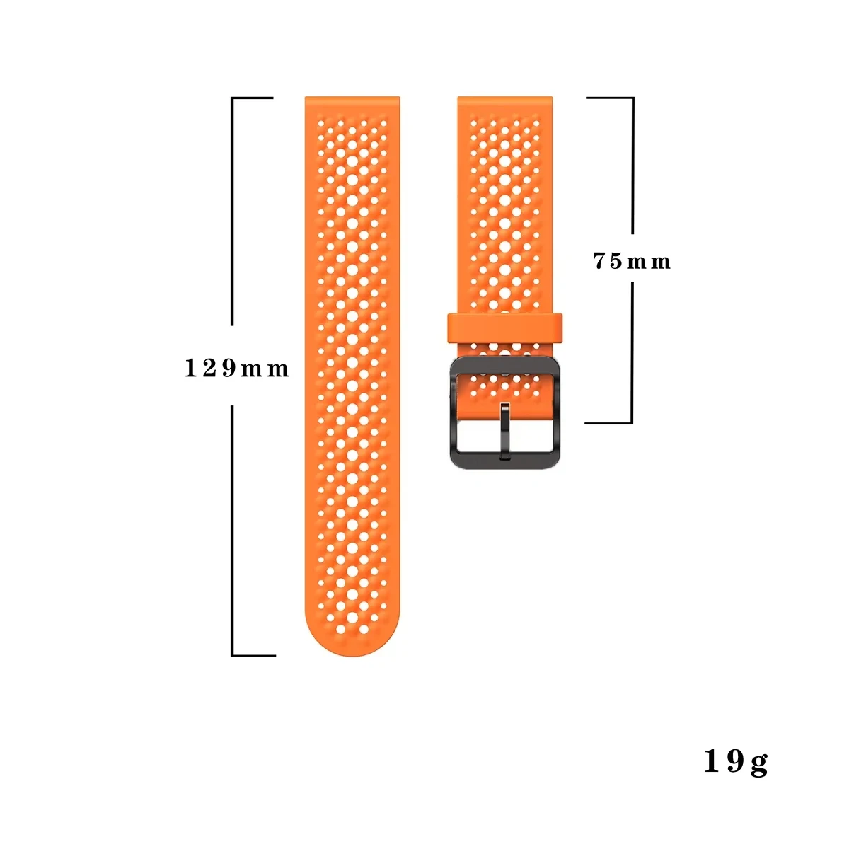 Breathable 22mm Silicone Watch Strap Replacement Bracelet