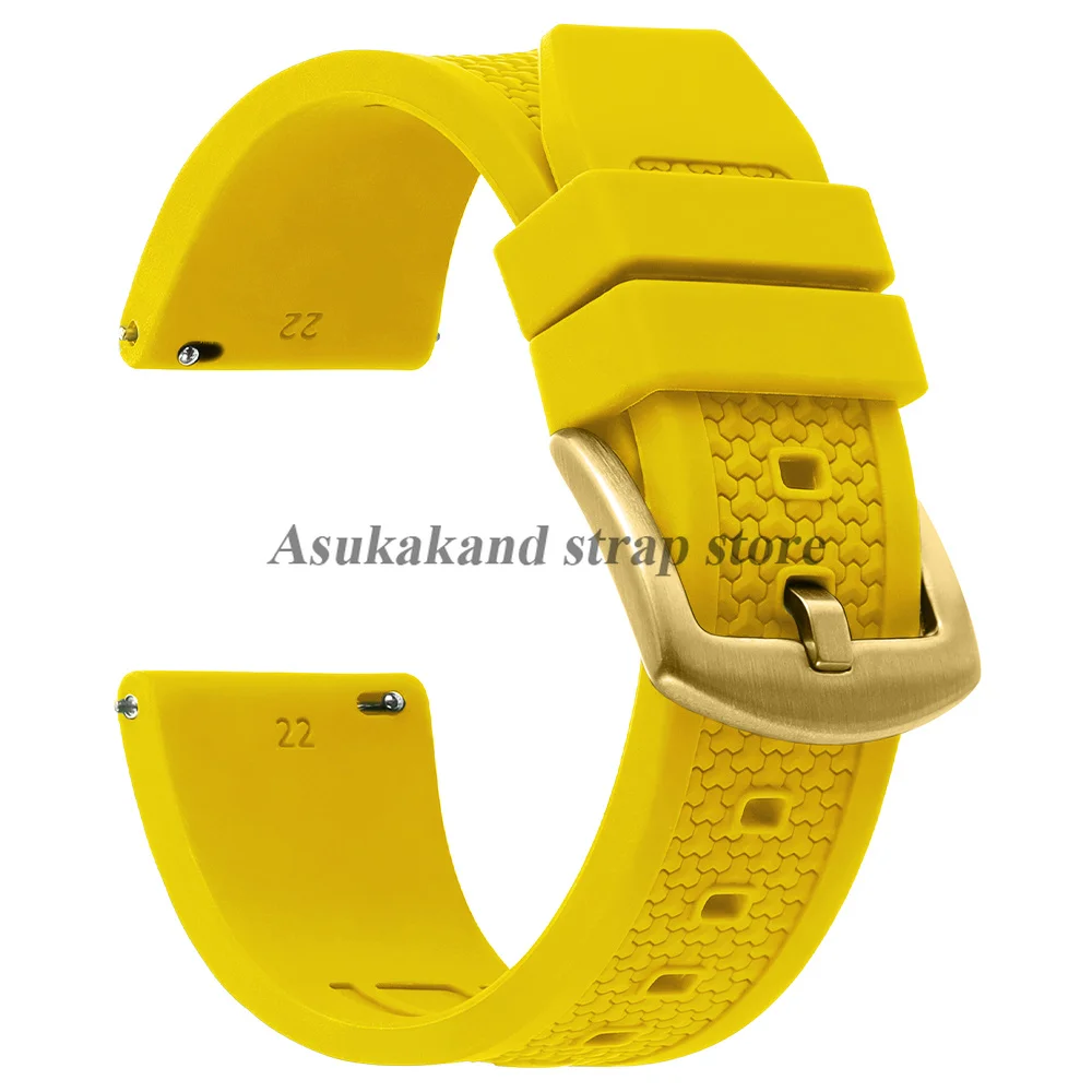 Enhanced Silicone Sport Watch Band with Quick Release - Men's Rubber Bracelet
