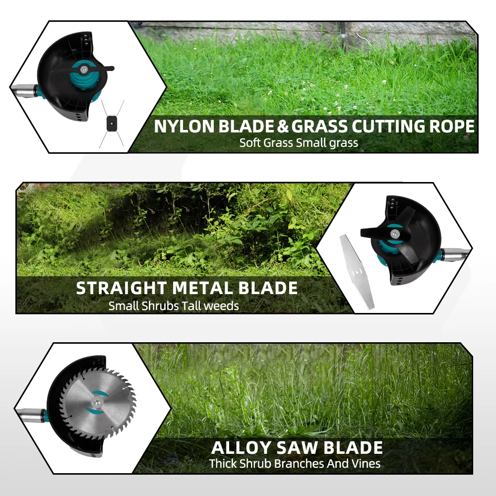 Electric Lawn Mower Cordless Electric Lawn Mower Foldable Adjustable Trimmer Efficient Garden Pruning Cutting Power Tools For Makita 18V Battery Pin