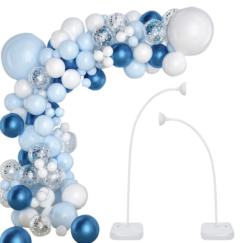 Free Bending Balloon Stand Arch Frame Half Arch Balloon Stand With Base Kit For Wedding Birthday Party Baby Showers Decorations_voghion.com