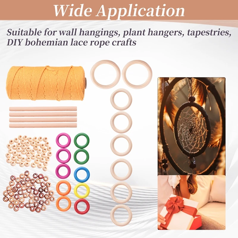 Macrame Plant Hanger Kits For Beginners Crafts Kits For Adults Art Supplies & Materials 3Mm Macrame Cord Hanging