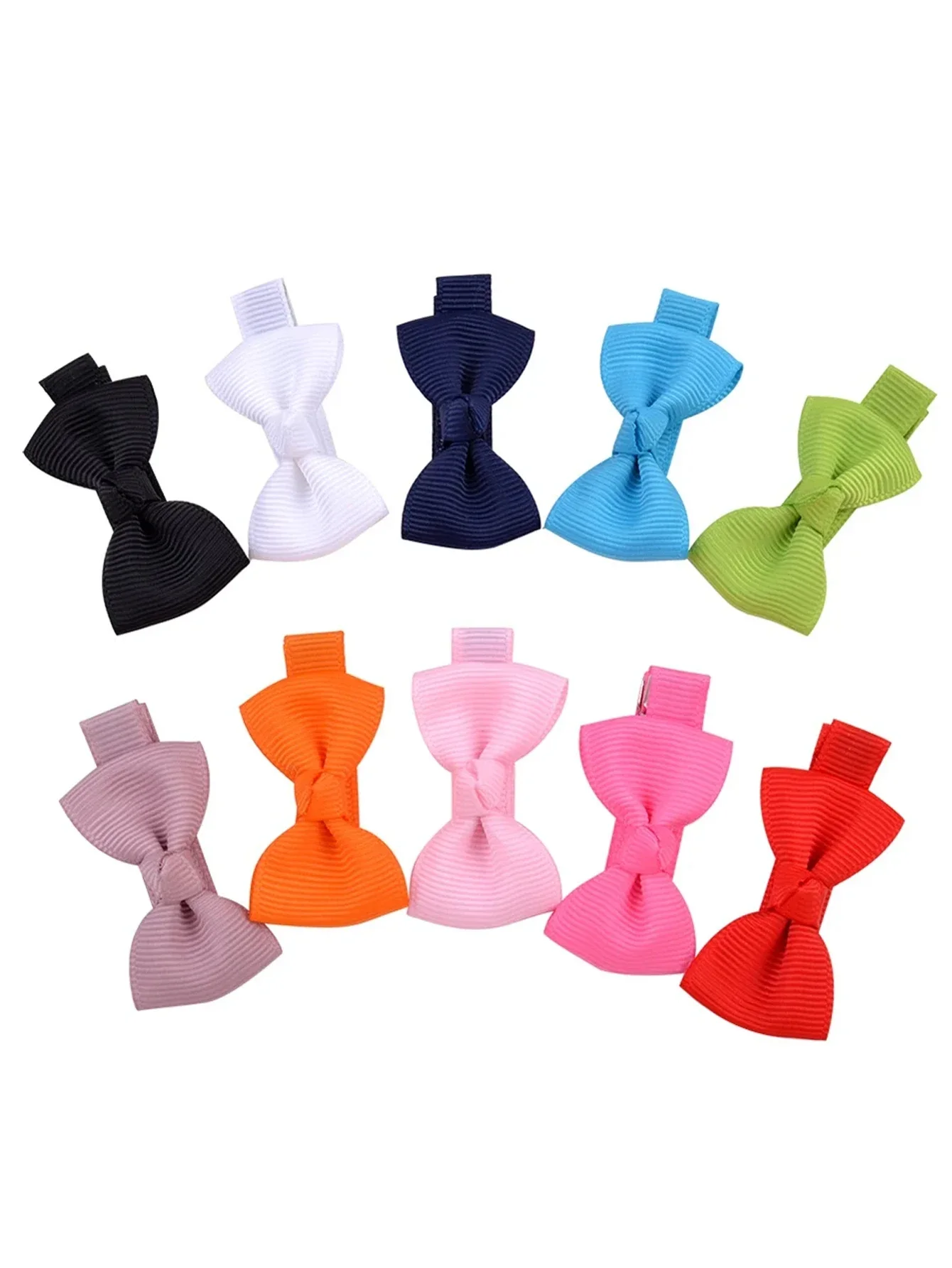 

32pcs/lot Cute Hair Bows with Clip for Baby Girls Hair Clips Tie Solid Ribbon Barrettes Kids Safe Hairpins Headwear Accessories