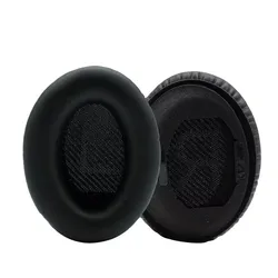 Luxury Replacement Earpads with High Protein Leather for Enhanced Comfort and Durability (Black)