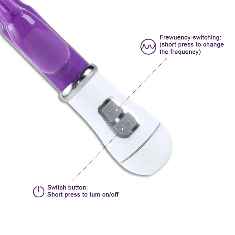 Rabbit Vibrator für Frauen, leistungsstarker G-Punkt-Klitoris-Stimulator, vibrierendes, geräuschloses Sexspielzeug für Erwachsene für weibliche Masturbatoren Shop_voghion.com