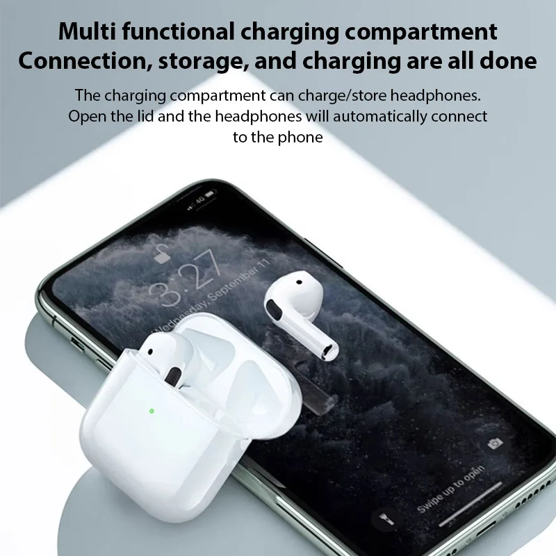 Wireless Headphones Bluetooth 5.0 Earphone TWS Pr4 Sport Headset with Mic HiFi Stereo In-ear Earbuds Noise Reduction Earphones 5