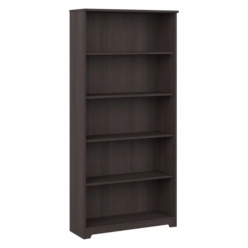 

Bush Furniture Cabot Tall 5 Shelf Bookcase bookshelf storage , Heather Gray