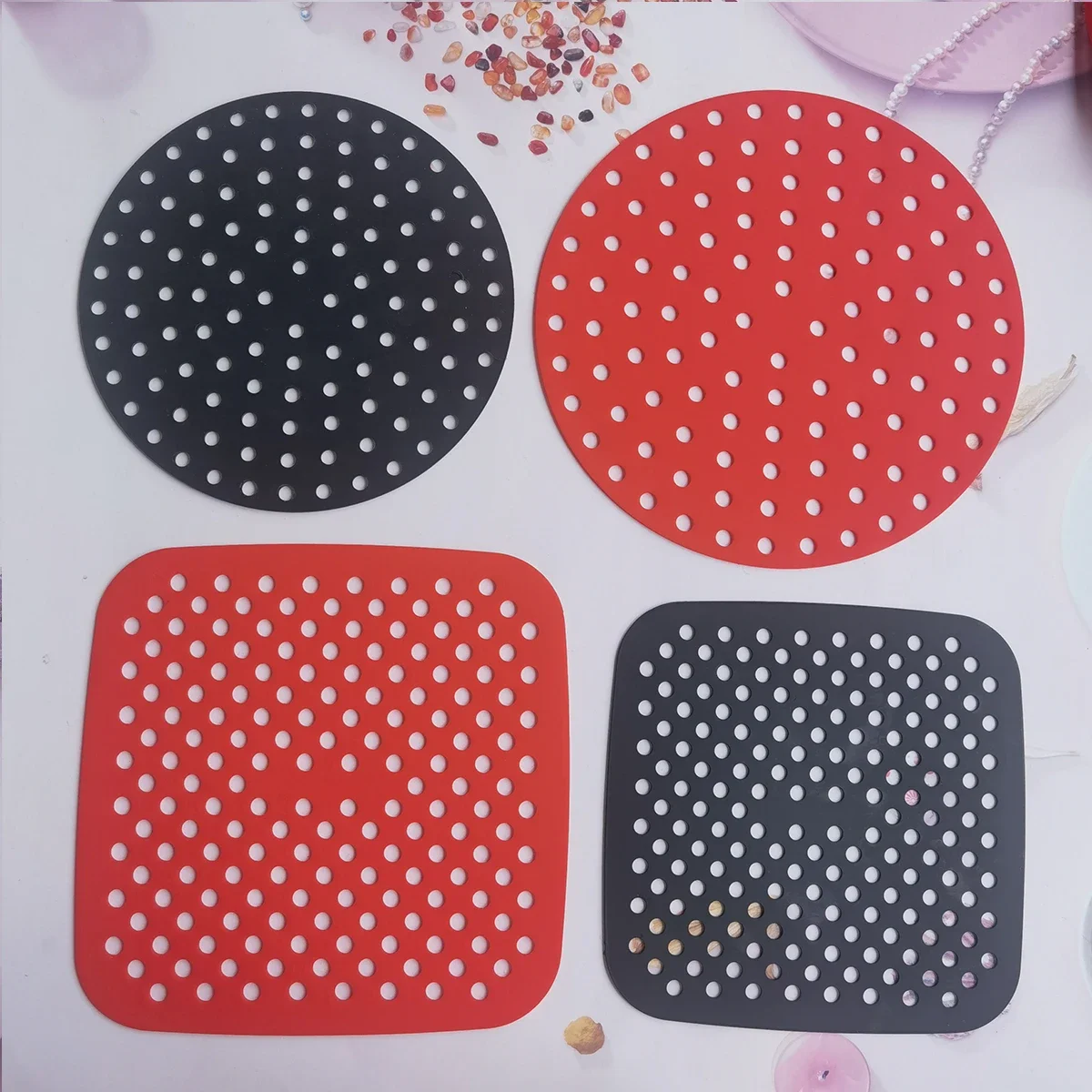 Air Fryer Accessories Silicone Baking Mat Kitchen Cake Baking Mat Non-stick Pad Pastry Cookware Dining