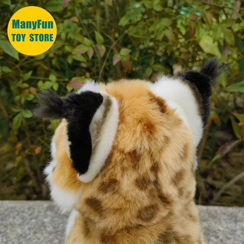 Realistic Lynx High Fidelity Bobcat Plushie Serval Cat Plush Toys Lifelike Animals Simulation Stuffed Doll Kawai Toy Gifts Kids 6