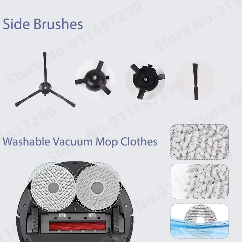 Roborock Robot Vacuum Cleaning Accessories Kit with Main Roller, Side Brush, HEPA Filter, Mop Pad, and Dust Bag