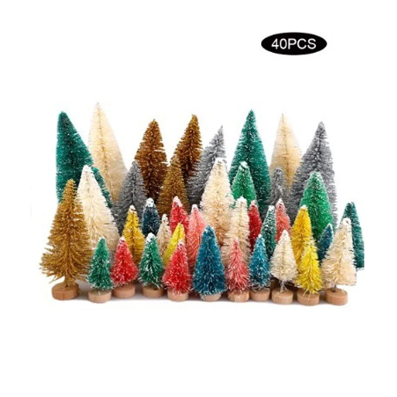 Description Picture 5 of itemMini Christmas Tree Set, Blue Green Tower Pine Xmas Decor with Gift Boxes, Desktop Ornaments for Holiday Home Party Decorations