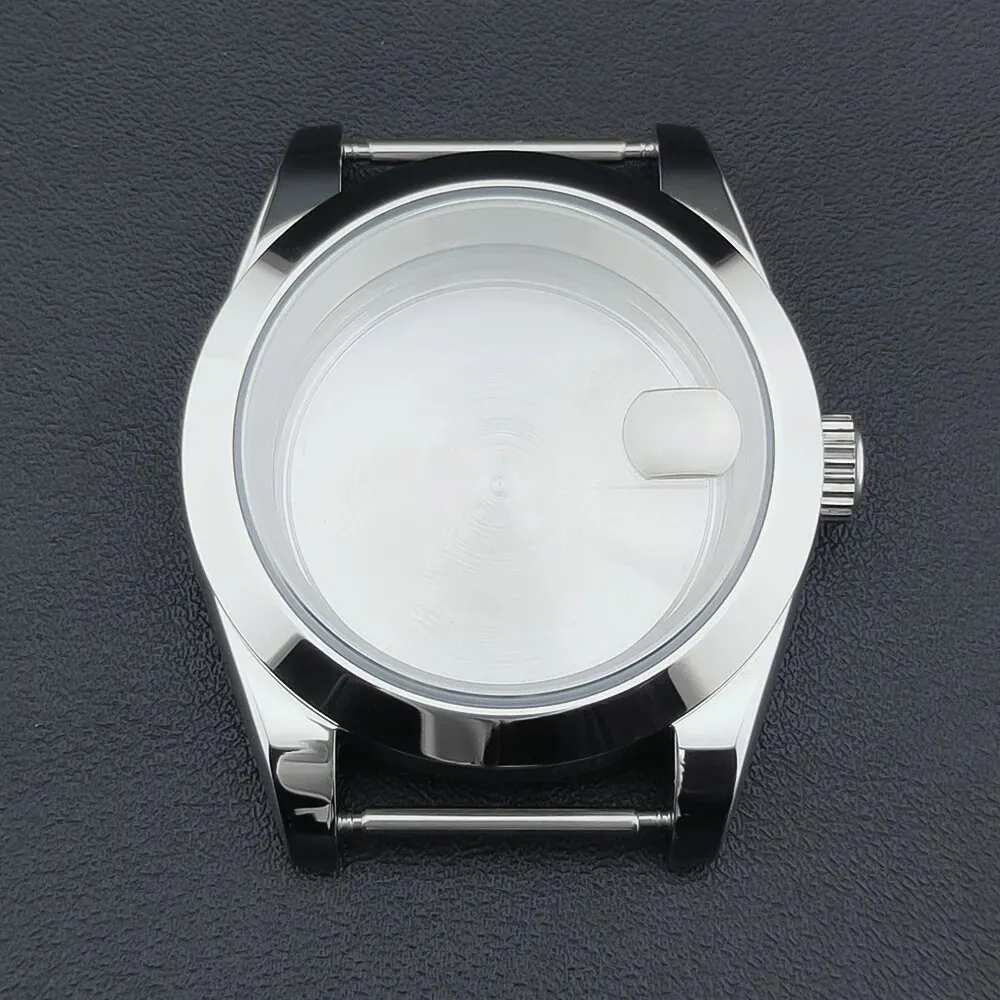 Neiton 36mm/40mm Silver Watch Case Sapphire Fit NH35 NH36 NH34 Movement Bevel Edge Good Quality316L Stainless Steel