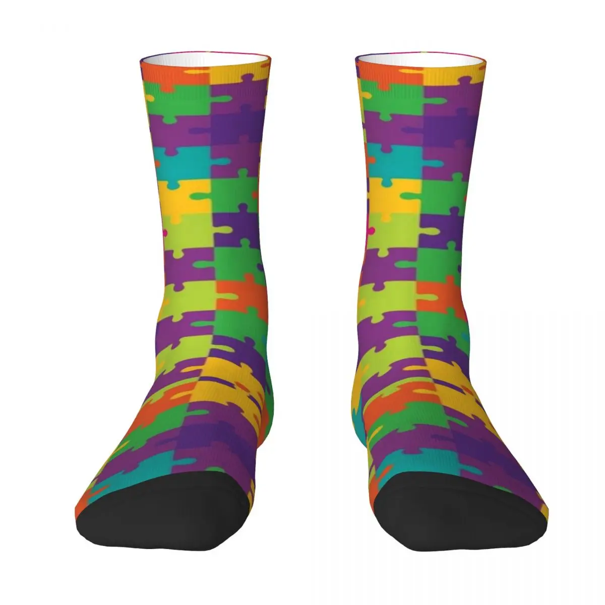 

Красочные пазлы-носки для спортзала Роскошные зимние мужские носки для девочек