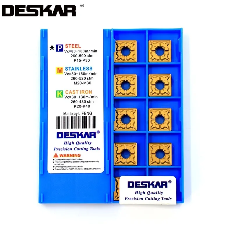 

10PCS DESKAR SNMG120408 TM SNMG120408R-S SNMG120408L-S LF9018 Turning Tools Carbide Inserts CNC lathe Cutter For Steel Parts