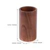 Dishwasher Cutlery Basket Wooden Barrel Pencil Holder Tableware Drainer Jujube Flatware Organizer 5