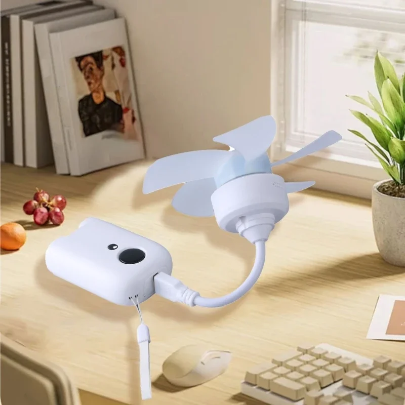 소형 USB 팬 5V 5W 조용한 USB 냉각팬(노트북, 데스크탑 및 보조베터리용으로 조절 가능한 5블레이드 포함)