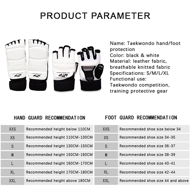 Taekwondo  Leather Foot Gloves Sparring Karate Ankle Protector Guard Gear Boxing Martial Arts Foot Guard Sock Adult Kid 6