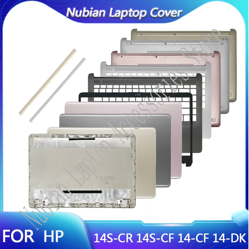 

New Screen Cover For HP 14S-CR 14S-CF 14-CF 14-DK TPN-I130 I135 340 G5 LCD Back Cover Front Bezel Hinges Palmrest Bottom Case