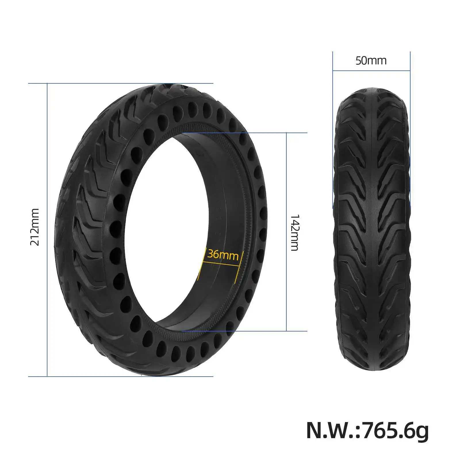 Electric Scooter 8.5-inch Honeycomb Solid Tire 8 1/2x2 Non Inflatable Shock Absorbing Wear resistant Tire Wheels Xia*omi