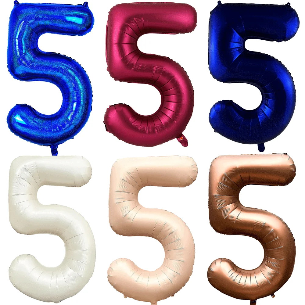 Große Zahlenballons, 40 Zoll, große 5-Ballon, Nummer 1, 2, 3, 4, 5, 6, 7, 8, 9, Geburtstags-Zahlenballons, Junggesellenabschied, Jubiläumsdekoration