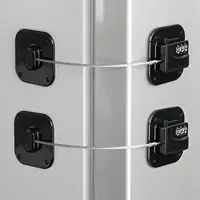 Serrure de réfrigérateur, serrure de réfrigérateur robuste, serrure à combinaison pour armoires de réfrigérateur, tiroirs, installation facile, pas de clés nécessaires 1