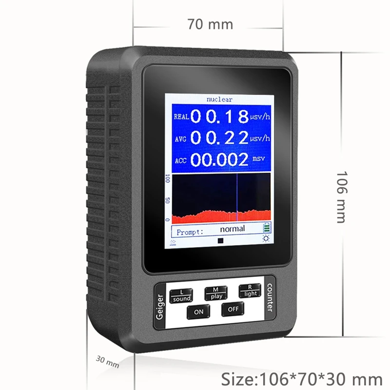 Geiger Counter Nuclear Radiation Detector Β Y X-Ray Detector Real-Time Mean Cumulative Dose Modes Radioactive Tester