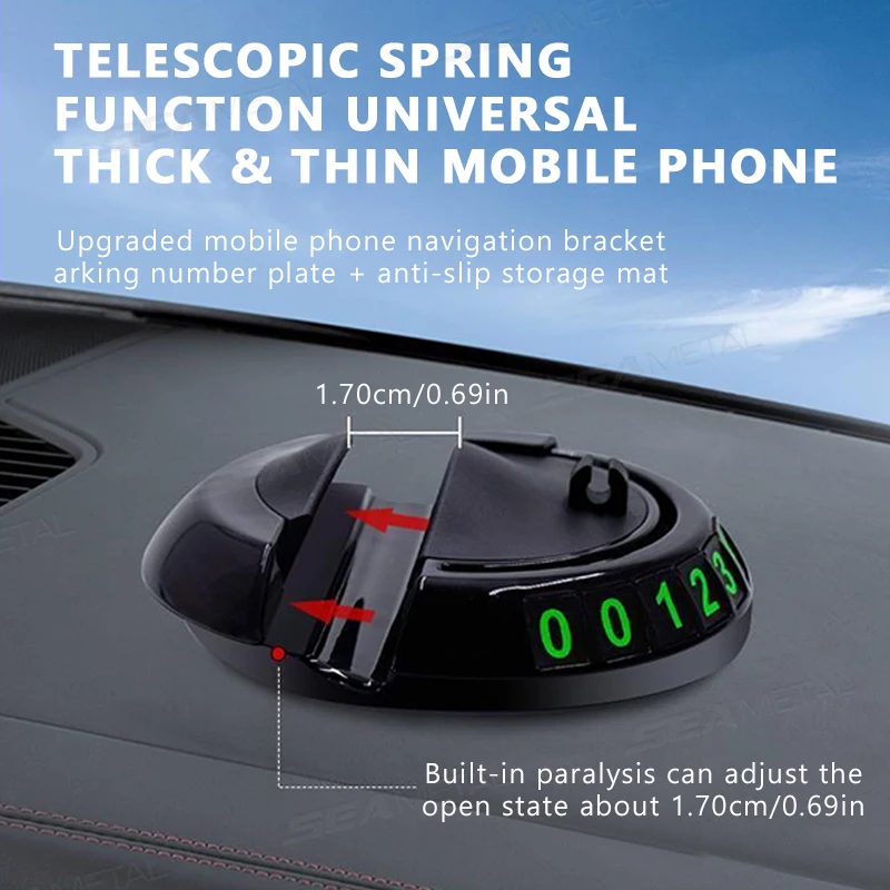 Car Phone Mount with Anti Slip Mat Dashboard Holder